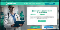 Conceito de site para clínica criado com IA